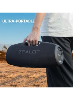 Zealot ZEALOT S78 Bluetooth Speaker, 120W Loud Bluetooth Box with Bass, IPX6 Waterproof, Music Box with Light, Power Bank, Bluetooth 5.2, Outdoor Speaker, Large Speaker for Camping, Beach, Gifts Black  - Image 3