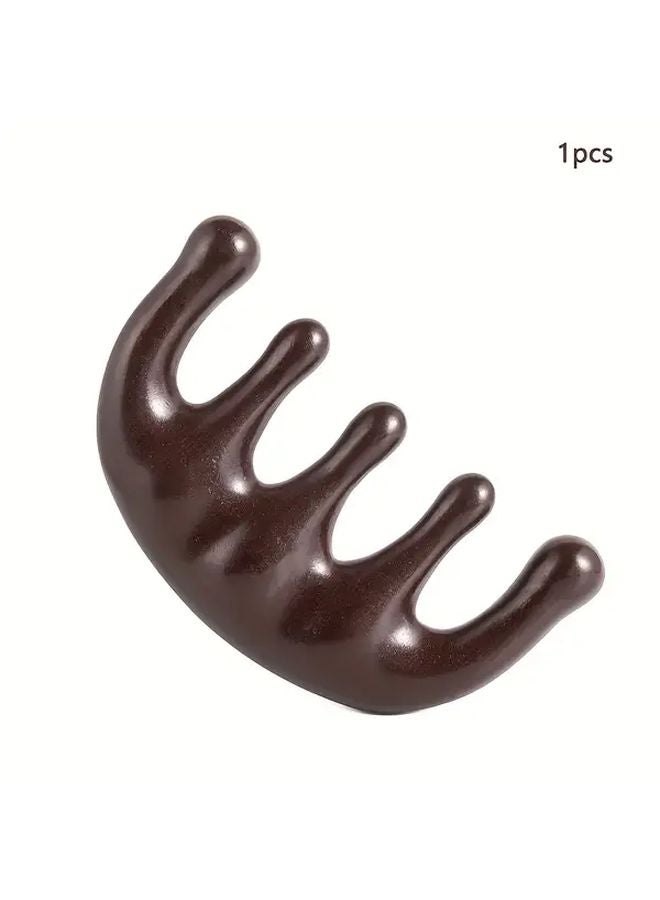 1 قطعة مشط تدليك خطوط الطول رباعي الوظائف فرشاة ضغط فروة الرأس لنمو الشعر - Image 5