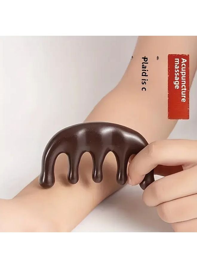 1 قطعة مشط تدليك خطوط الطول رباعي الوظائف فرشاة ضغط فروة الرأس لنمو الشعر - Image 3