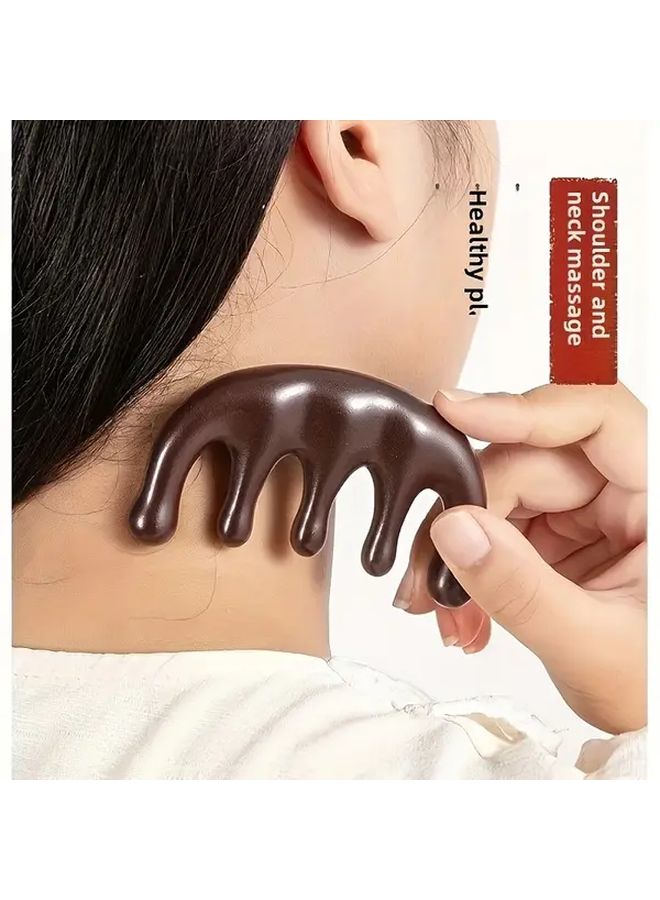 1 قطعة مشط تدليك خطوط الطول رباعي الوظائف فرشاة ضغط فروة الرأس لنمو الشعر - Image 2