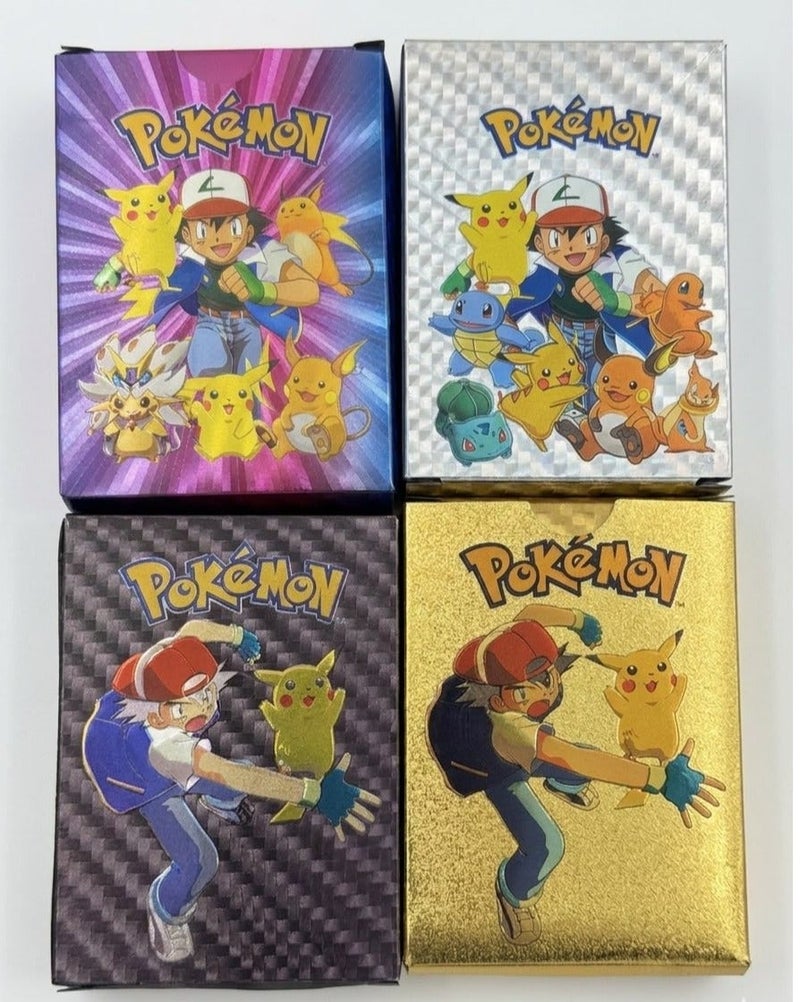 POKEMON CARD PACK OF 4 220 CARDS GOLD,SILVER,BLACK,MULTI - Image 1