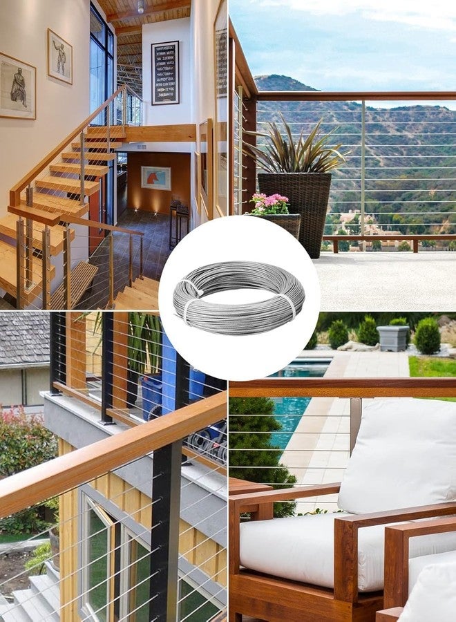 FSHIHINE 5/64 Garden Wire Rope Cable 50M Stainless Steel Wire Cable, PVC Coated for Support System,Clotheslines,Hanging Lights,Picture Pisplay with Cable Thimbles, Crimping Sleeves, Wire Rope Clips - Image 5