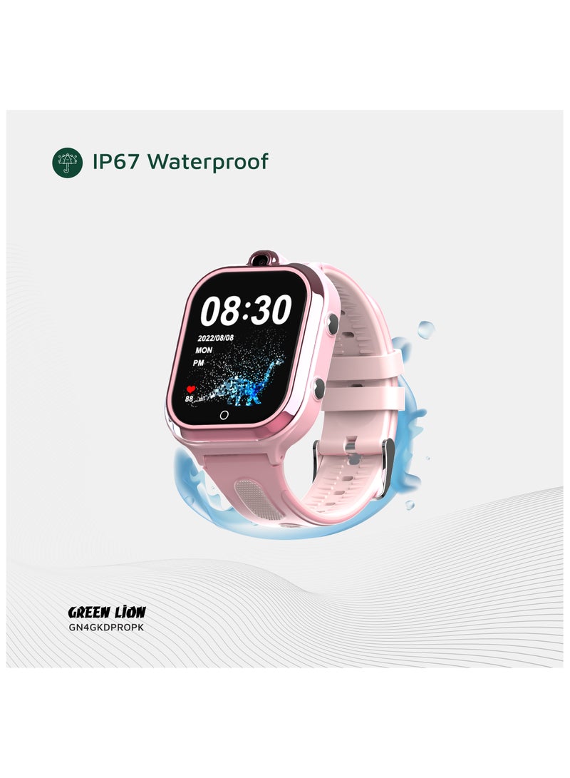 GREEN LION 4G Smart Watch for Kids Pro 1.85inch IPS 240x280 /Smartwatch for girls / HD Camera / Voice Chat / Video Call / SOS Call / GPS / Up to 4 Days Working Time / Precise Positioning / Support 4G Volte - Pink  - Image 4