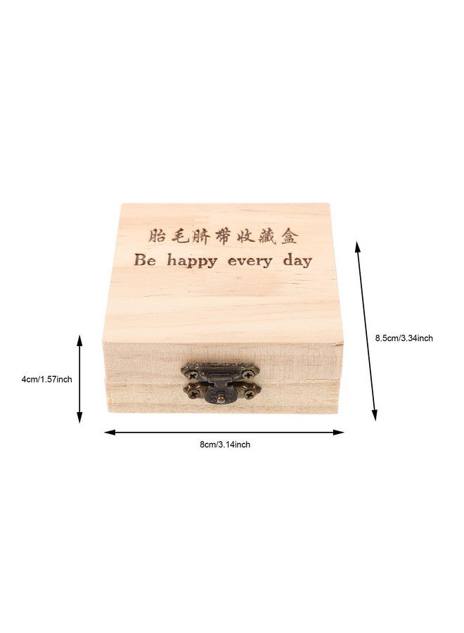 HOMSFOU Box Lanugo Umbilical Cord Preservation Fetal Hair Container Children Tooth Container Baby Tooth Teeth Bottles for Newborn Babies Adorable Pp Wooden Braces - Image 3