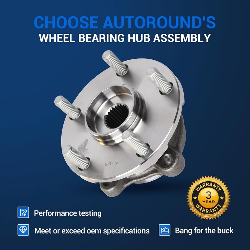 Autoround 513257 [2-Pack] Front Wheel Bearing and Hub Assembly for Toyota and Lexus Models - Image 5