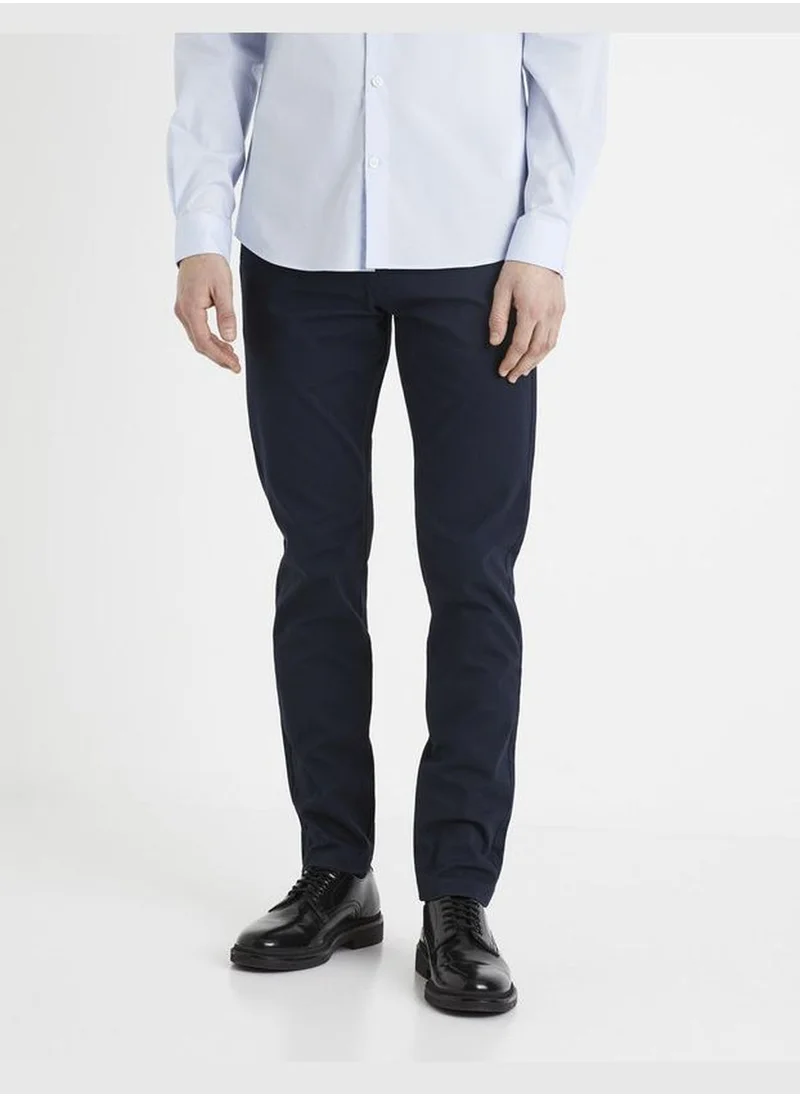 Celio Celio Casual Straight Pants - Blue