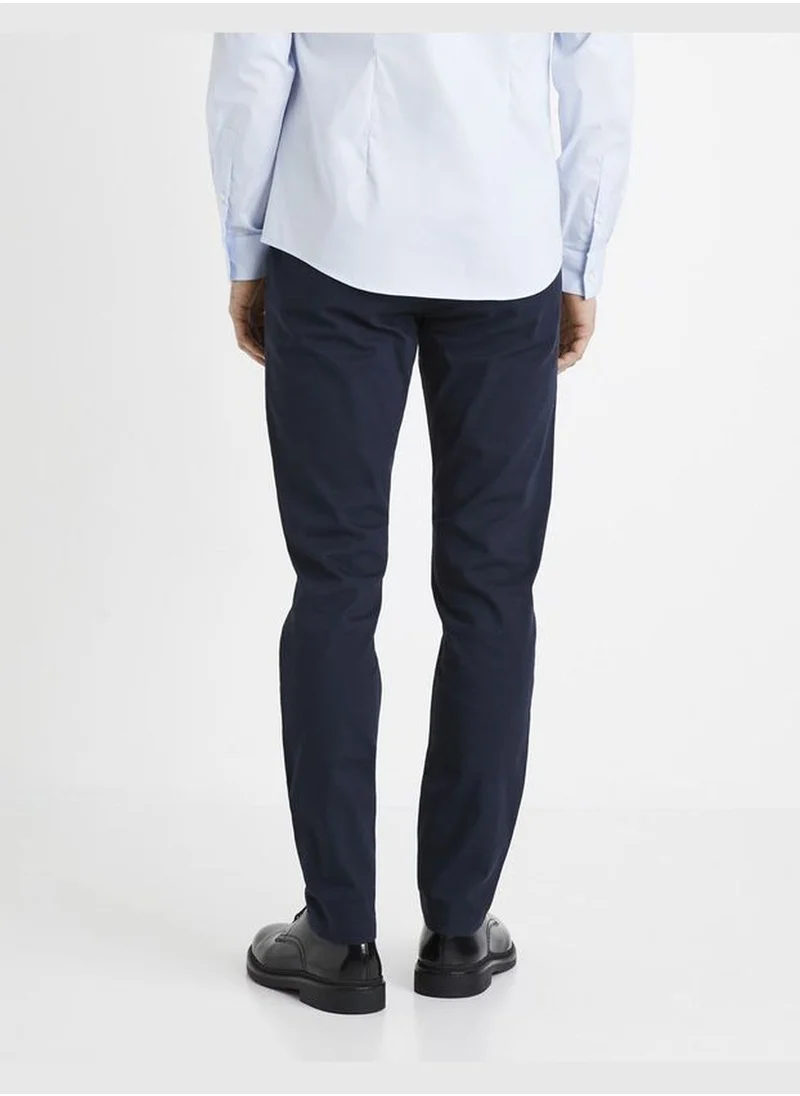 Celio Celio Casual Straight Pants - Blue
