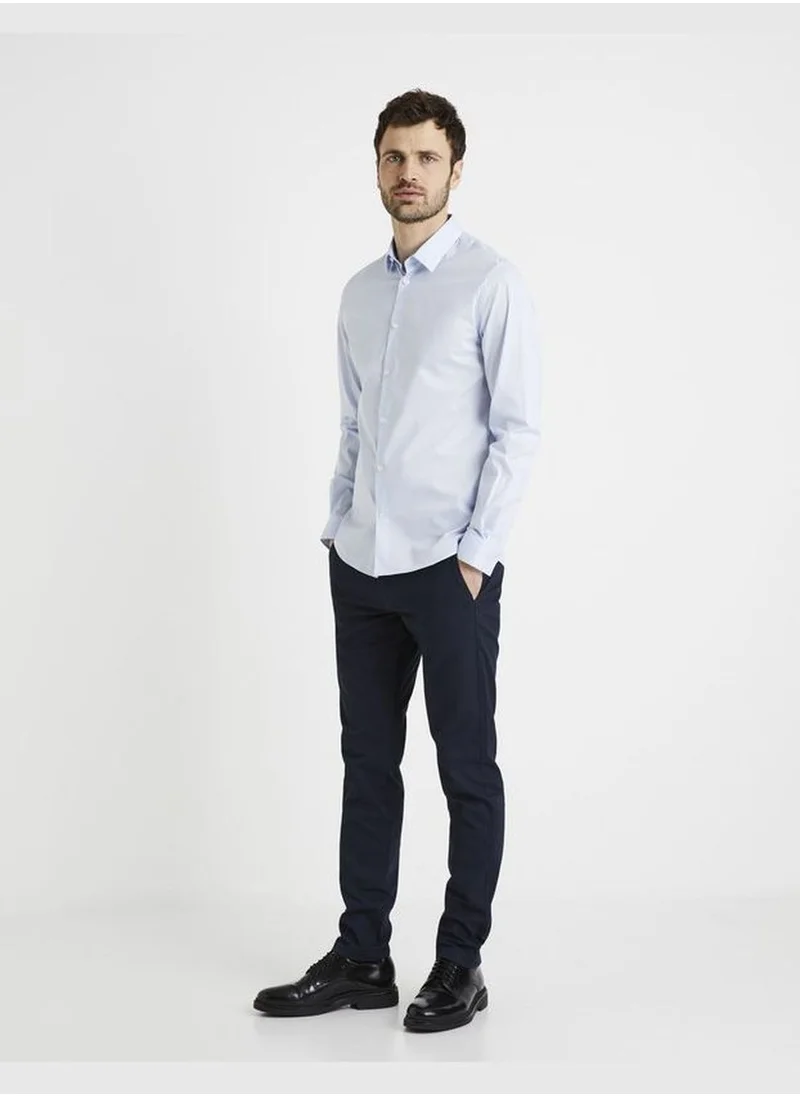 Celio Celio Casual Straight Pants - Blue