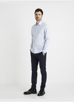 Celio Celio Casual Straight Pants - Blue  - Image 1