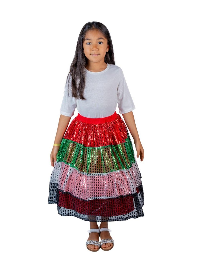 D'Daniela Sparkling UAE Flag-Inspired Skirt - Image 2