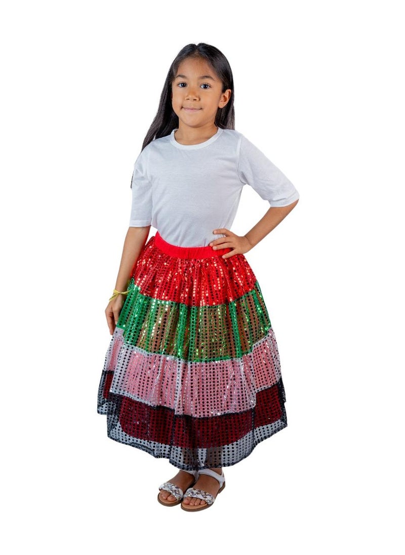 D'Daniela Sparkling UAE Flag-Inspired Skirt - Image 5