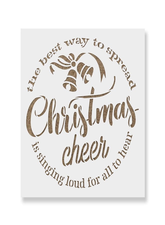 Stencil Revolution Christmas Cheer Stencil - Reusable Stencils for Painting - Create DIY Christmas Cheer Home Decor - Image 1