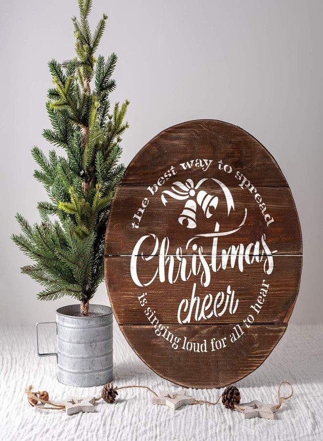 Stencil Revolution Christmas Cheer Stencil - Reusable Stencils for Painting - Create DIY Christmas Cheer Home Decor - Image 3