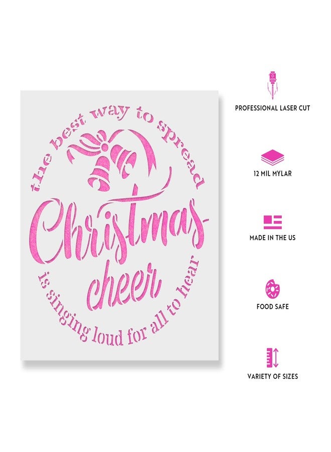 Stencil Revolution Christmas Cheer Stencil - Reusable Stencils for Painting - Create DIY Christmas Cheer Home Decor - Image 2