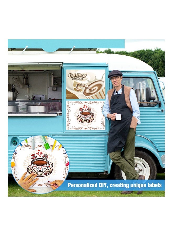 مجموعة لوحات رسائل مغناطيسية قابلة لإعادة الكتابة - مغناطيسات سيارات فارغة بزوايا مدورة للإعلانات التجارية، تغطية الشعار (12" × 17"، 11.7" × 8.27") - 4 عبوات للاستخدام في جمعيات المالكين - Image 4