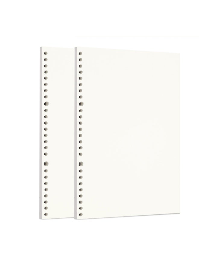 Zelten 2 Pack B5 120 Sheets/240 Pages Blank Loose Leaf Punched Paper Refills Paper for 26 Hole Binder Personal Organizer Diary Notebook Refillable Planner - Image 1