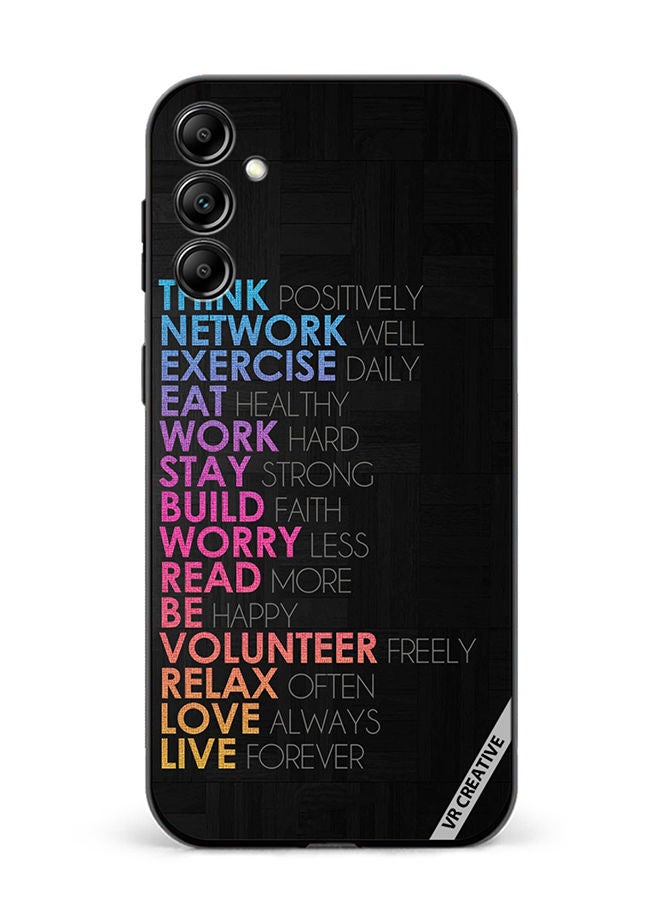 VR CREATIVE Protective Case Cover For Samsung Galaxy A34 Think Positively Network Well Design Multicolour - Image 1