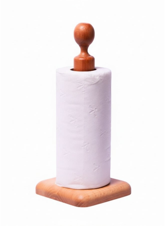 كذا هوم كاسا هوم حامل مناديل مطبخ خشب زان طبيعي قاعدة مربعة ثابتة مصر - Image 1