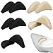 GOETOR Shoe Filler Inserts 5 Pairs Toe Cushion Fillers Loose Shoes Foam Toe Filler to Make Big Shoes Fit HalfSize Insoles Adjust Shoe for High Heels Dress Shoes Boots Black and Beige - Image 1