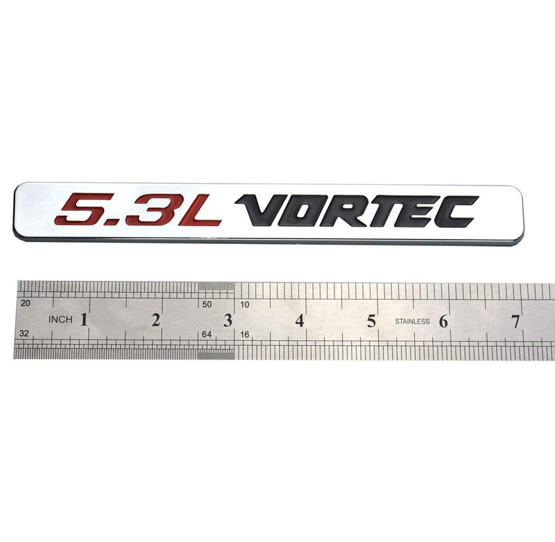 1pcs 53L Vortec Hood 53 L Emblems Engine Badge 3D Replacement for Silverado Z71 GMC Sierra Chrome