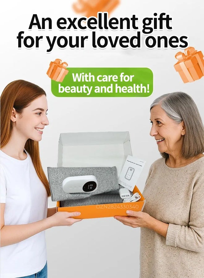 مساج للقدمين، مساج كاليف بهواء مضغوط مع تدفئة، لاسلكي لتحسين الدورة الدموية وتخفيف الآلام، 3 أنماط وشدة تدليك قابلة للتعديل، هدايا للرجال والنساء، باللون الرمادي - Image 5