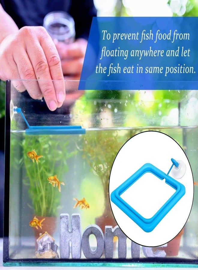 سايج سكوير حلقة تغذية عائمة مربعة الشكل من سيج سكوير لأحواض السمك | ملحق شفط قابل للتعديل | يمنع تناثر الطعام | يحافظ على نظافة حوض السمك | صينية طعام عائمة للرقائق والحبيبات | مناسبة لجميع أحواض السمك - Image 5