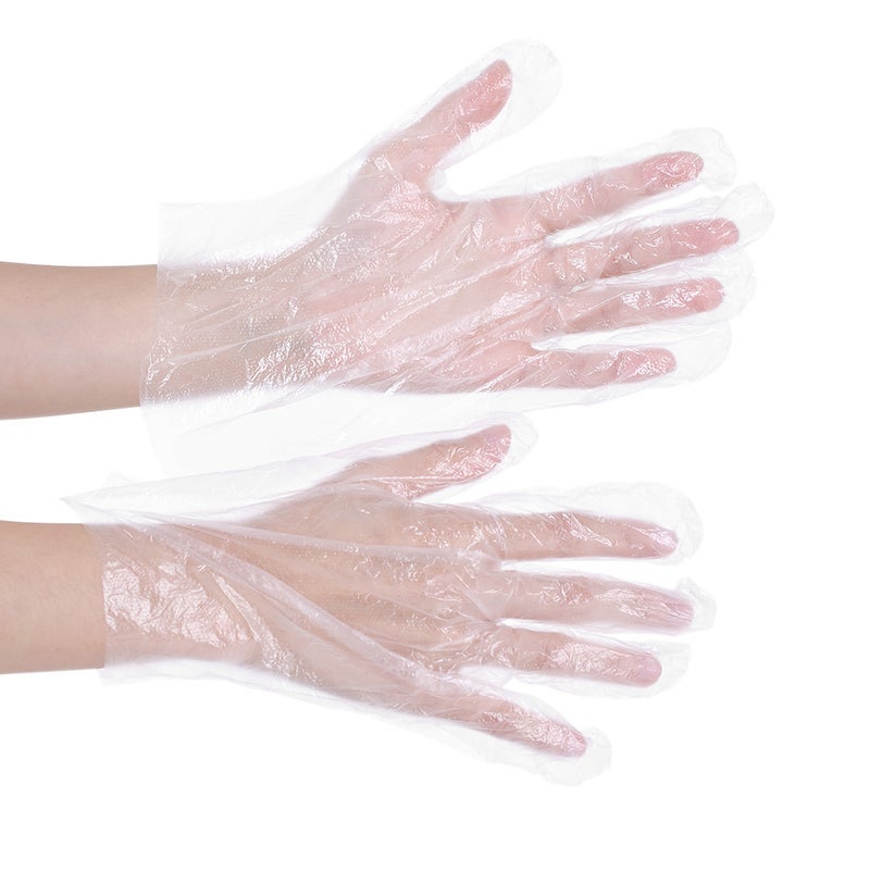 10 Pack Disposable Plastic Hair Care Dyeing Gloves White 20 x 8 x 15cm - Image 3
