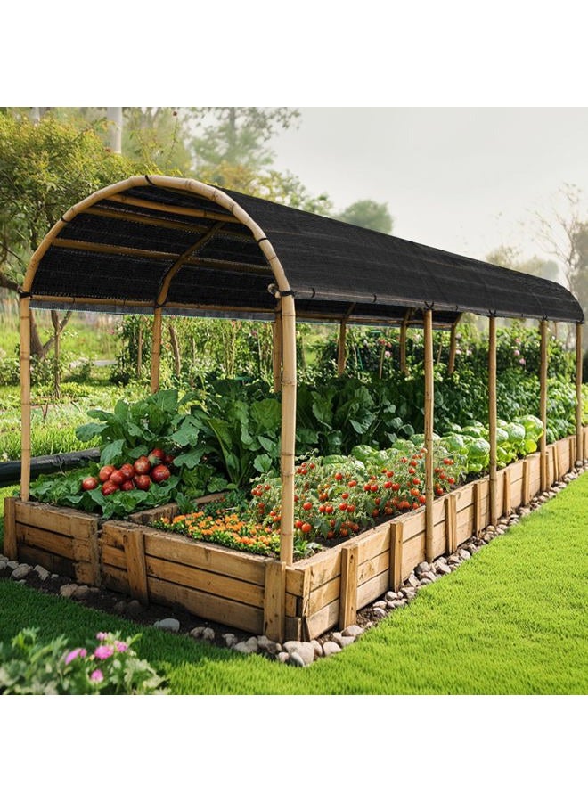 Bigmeta 50% Shade Cloth - 10x20FT UV-Resistant Mesh Tarp with Rope, Cuttable Garden Sun Shade Net for Medium Patio Greenhouse Dog Kennels Raised Beds Plants Cover - Image 5