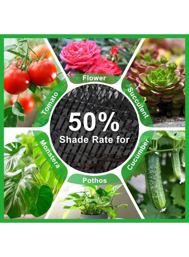 Bigmeta 50% Shade Cloth - 10x20FT UV-Resistant Mesh Tarp with Rope, Cuttable Garden Sun Shade Net for Medium Patio Greenhouse Dog Kennels Raised Beds Plants Cover - Image 2