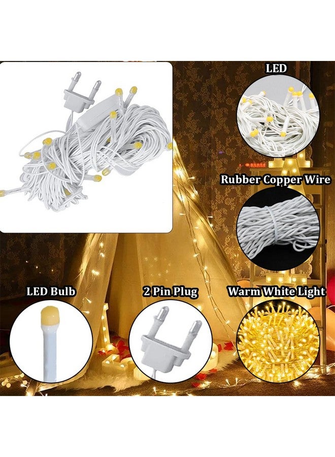 fizzytech 40 LED Rice Light for Decoration Strip and Series Light for Diwali Christmas Lights of Home Decoration, Bedroom Wedding Birthday Party -11 Meter (Warm White, Pack of 5) - Image 3