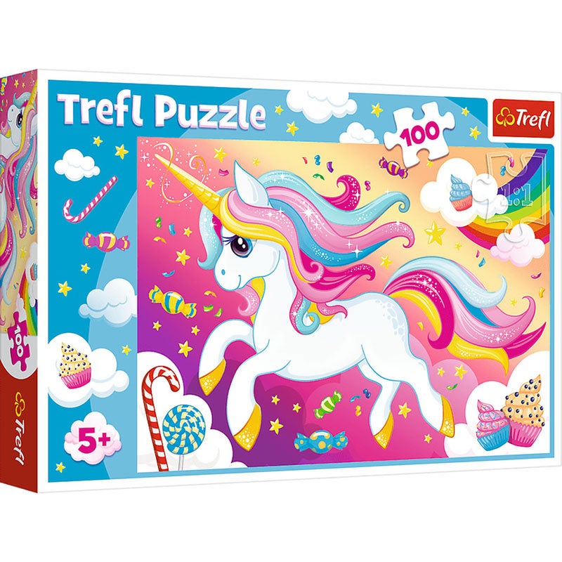Trefl - 100 Pieces Beautiful Unicorn Puzzle - 16386 - Image 1