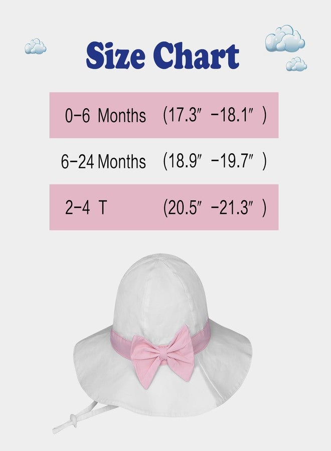 ECOSUMA Baby Sun Hat 2-5T White Pink - Image 2