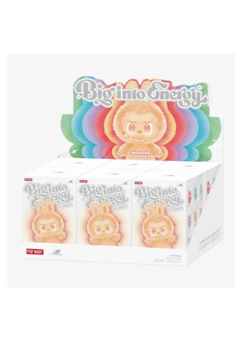 POP MART Box of 6 Labubu THE MONSTERS BIG INTO ENERGY Series - Complete Set of 6 Unique Vinyl Plush Pendants - Full Collection Blind Box | Officially Licensed Kawaii Art Toy Collectibles | High-Energy Designer Toy Figures for Display, & Giftx  - Image 2