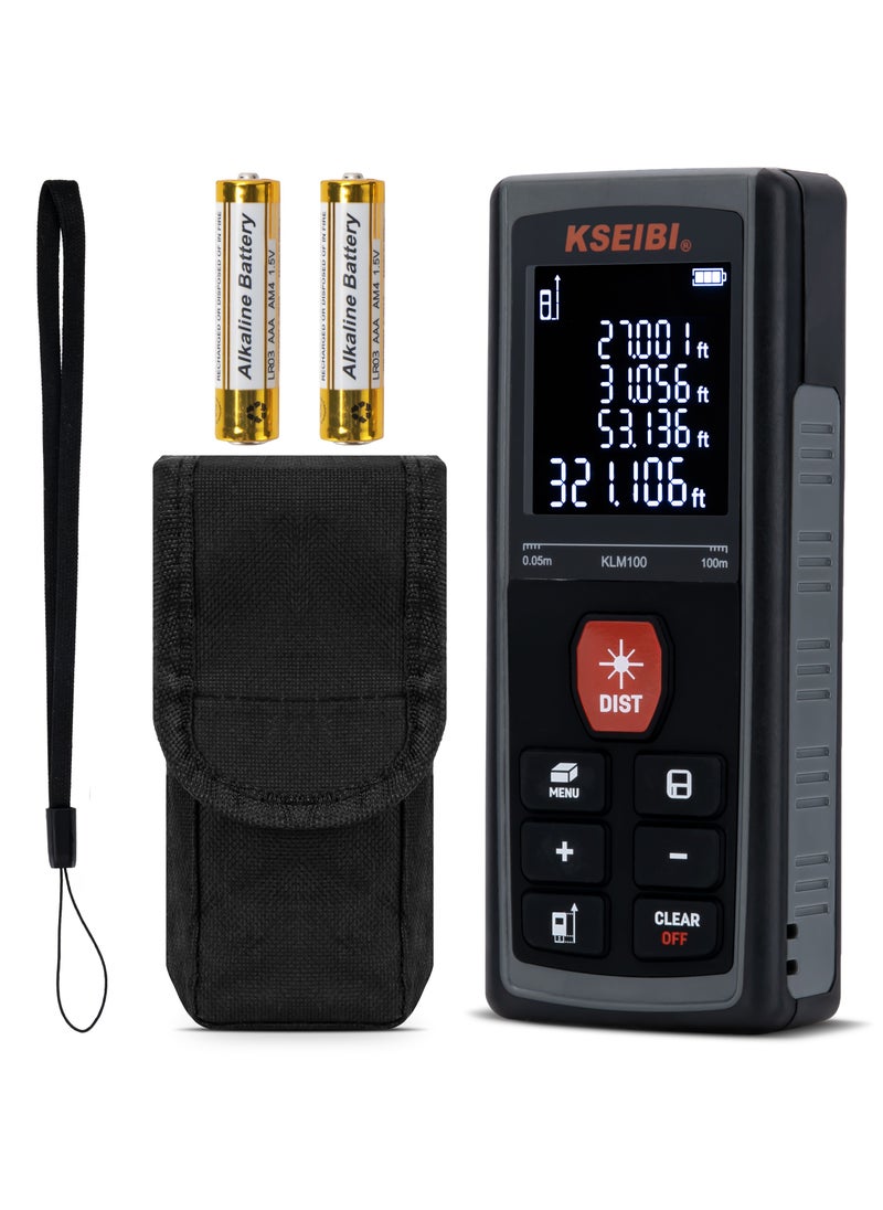 KSEIBI Laser Measure, 100m, Laser Type 620, Laser Class 2, Measuring Range 100 M, for Providing Fast and Reliable Measurements for a Wide Range of Tasks and Projects - Measuring Distance, Area, Volume.  - Image 1