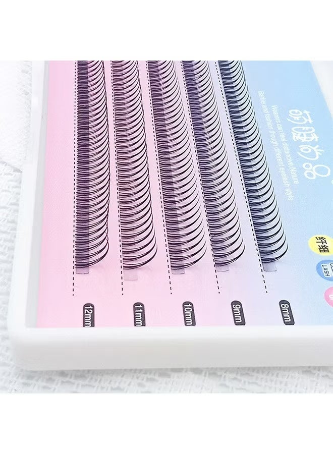 False Eyelashes Individual Lashes 8/9/10/11/12mm Single Cluster Eyelash Extension Supplies Eyelashes Natural Look Manga Lashes Health Fake Wispies Eyelashes Anime Fairy Bottom Lashes, Black - Image 2