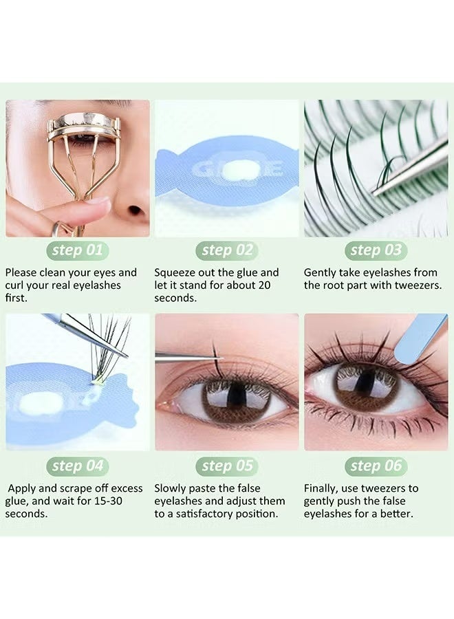 False Eyelashes Individual Lashes 8/9/10/11/12mm Single Cluster Eyelash Extension Supplies Eyelashes Natural Look Manga Lashes Health Fake Wispies Eyelashes Anime Fairy Bottom Lashes, Black - Image 5