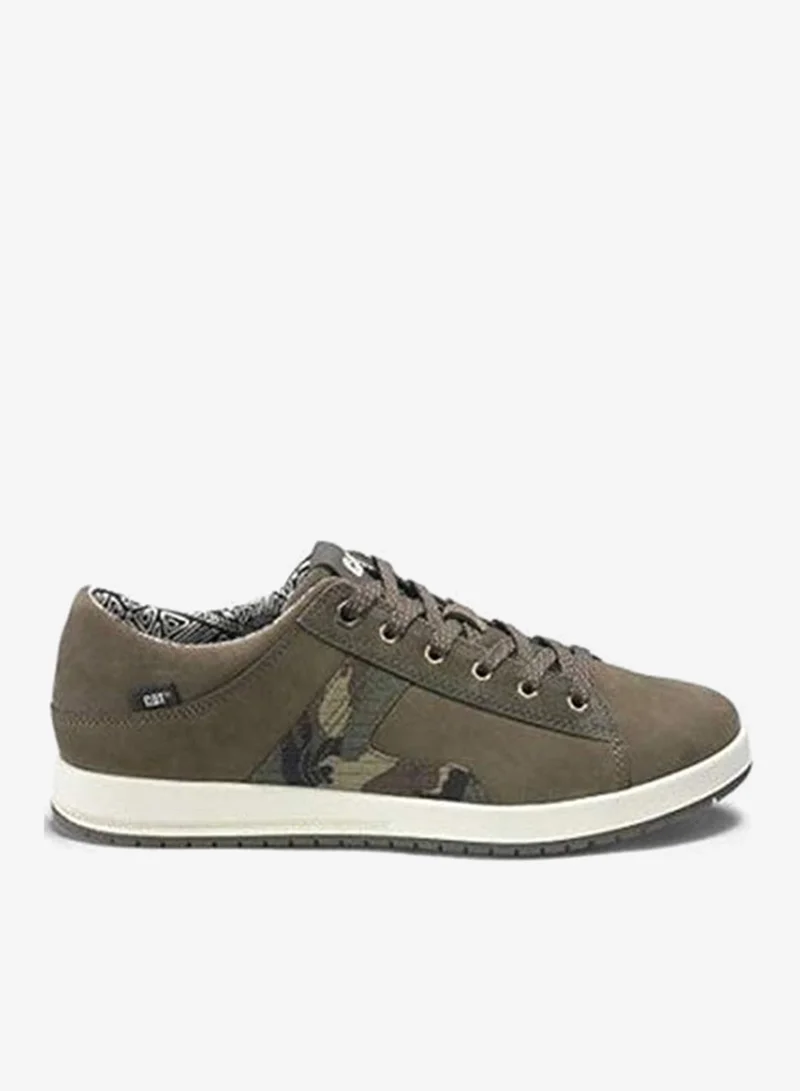 كاتربلر Men's Lace-Up Leather Sneakers