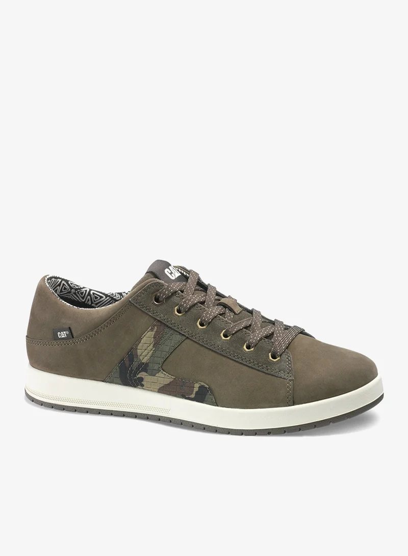 كاتربلر Men's Lace-Up Leather Sneakers