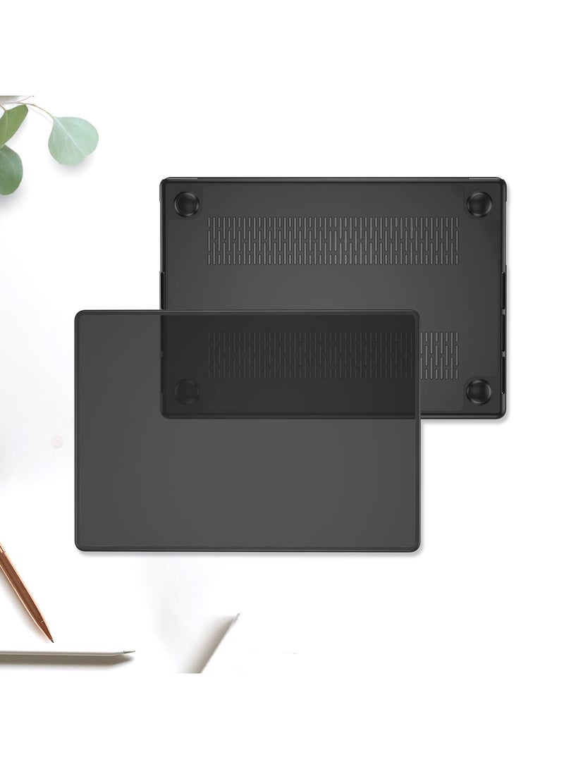 MacBook Air 13.6 Inch M2 Case for 2024 2022 Release A3113 M3/A2681 M2 - Anti-Cracking Anti-Fingerprint Hard Shell - Soft TPU Bumper + PC - Frosted Black  - Image 5