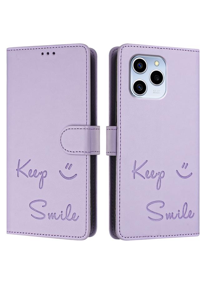 S-TOP Case For Honor 60 SE 5G Smile Embossing RFID Leather Phone Case - Image 3