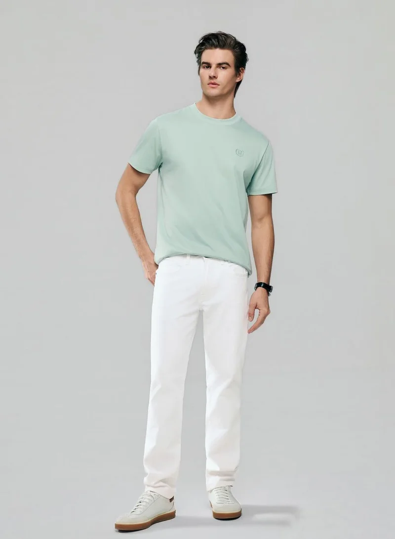 جيوردانو Men's Slim Fit Liquid Touch Cotton Crew Neck Tee