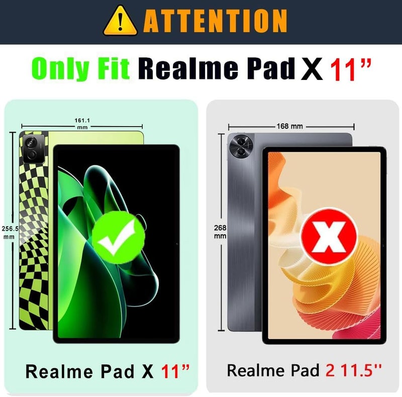TGK Soft Flexible with Pencil Holder Trifold Flip Back Case for realme Pad X 11 inch Tablet (Black) - Image 2