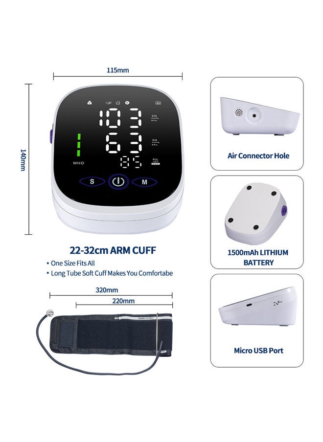 Sharpdo - Full Automatic Arm Type Blood Pressure Instrument Touch Button Electronic Measuring Instrument - Image 1