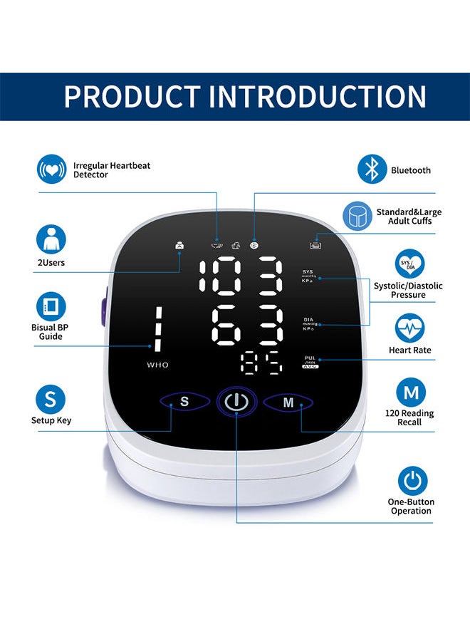 Sharpdo - Full Automatic Arm Type Blood Pressure Instrument Touch Button Electronic Measuring Instrument - Image 1