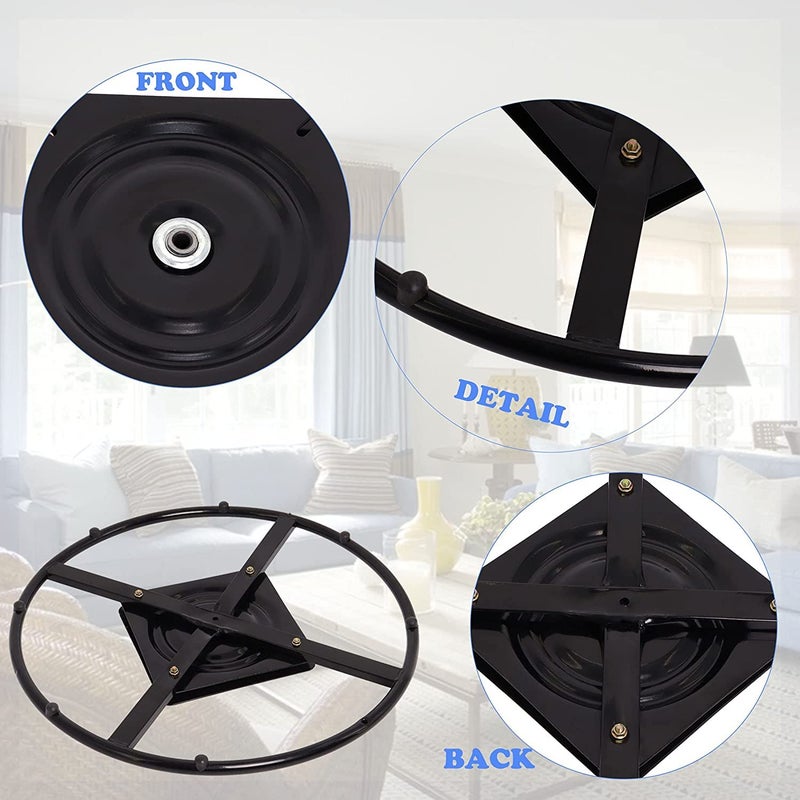 Ketofa Ketofa 24 Replacement Ring Base w Swivel Chair Furniture Base with Plate for Recliner Sofa Chairs 360 Degrees Rotate  - Image 3