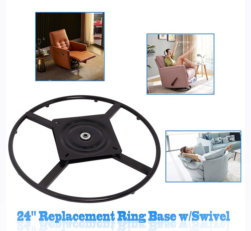 Ketofa Ketofa 24 Replacement Ring Base w Swivel Chair Furniture Base with Plate for Recliner Sofa Chairs 360 Degrees Rotate  - Image 2