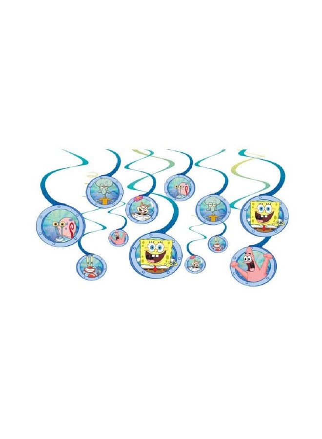 Amscan Spongebob Hanging Swirl Value Pack (Multicolored) Party Accessory - Image 1
