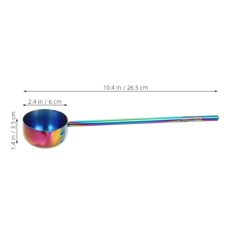 304 Stainless Steel Soup Ladle Long Handle Deep Kitchen Serving Spoon for Oil - Image 3