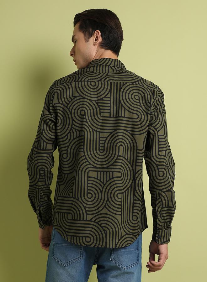 كامبوس سوترا قميص بأكمام طويلة بنقش دوامي متوازي من ستايلي - Image 3