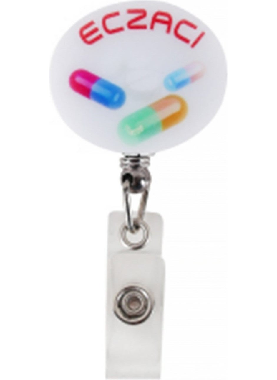 Nur Medikal Giyim - Nur Medical Clothing Pharmacist Themed Yoyo Name Badge - Image 1